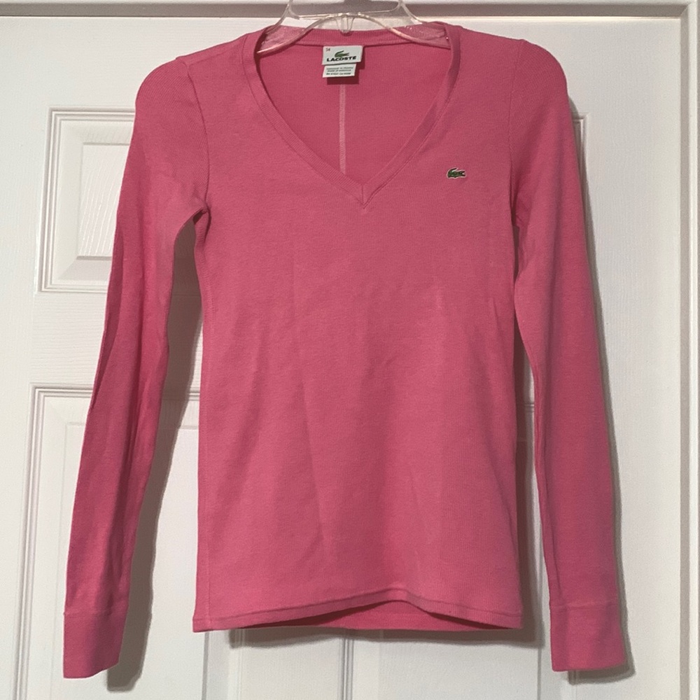 Pink Lacoste long sleeve